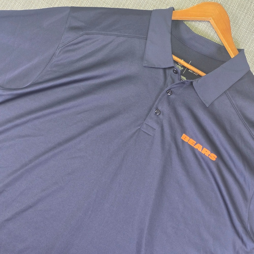 NWT Chicago Bears x Nike Polo XXL On-Field Performance Navy Blue Dri-Fit NEW